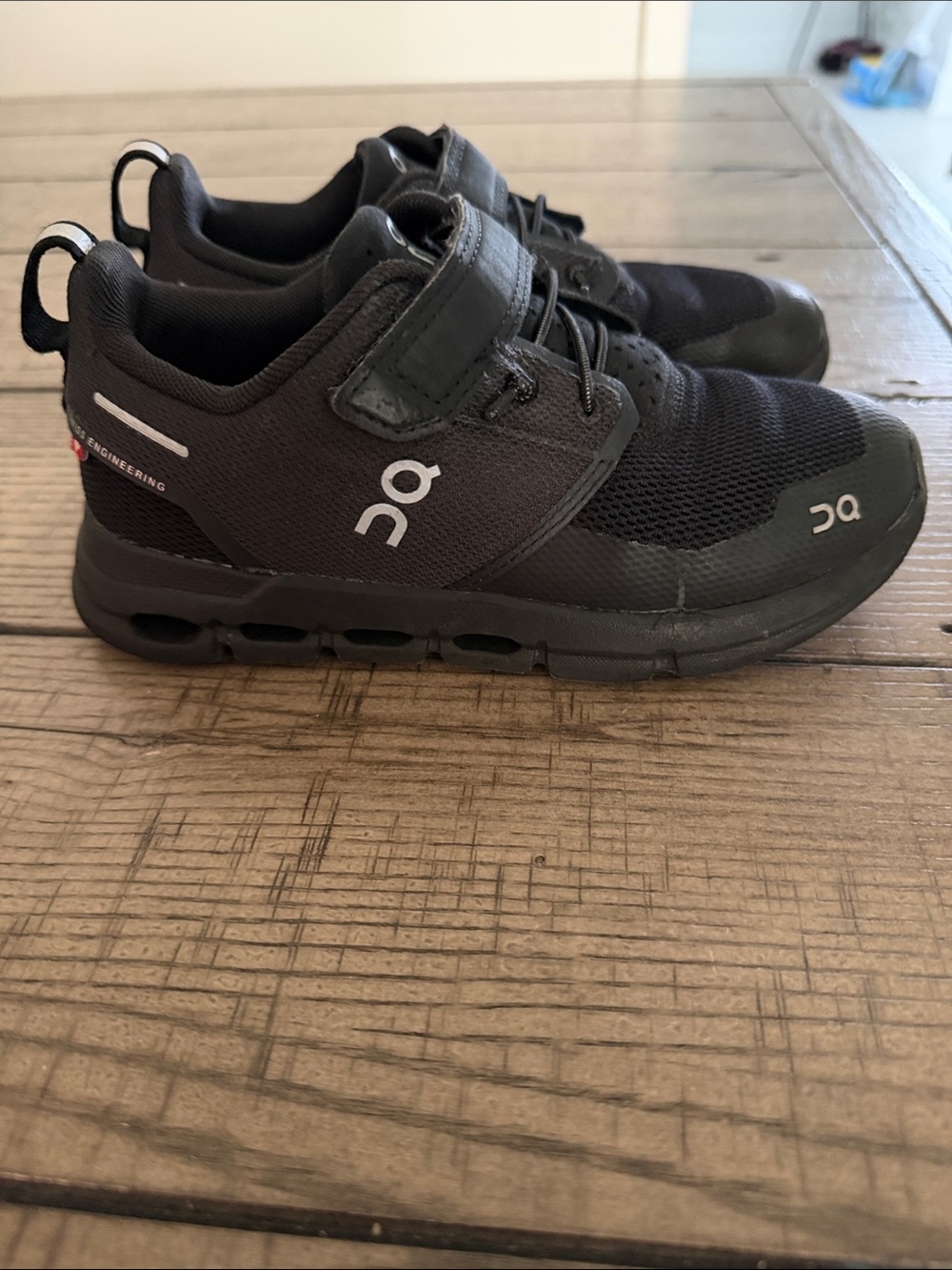 On Running Black and Teal Kids' Sneaker